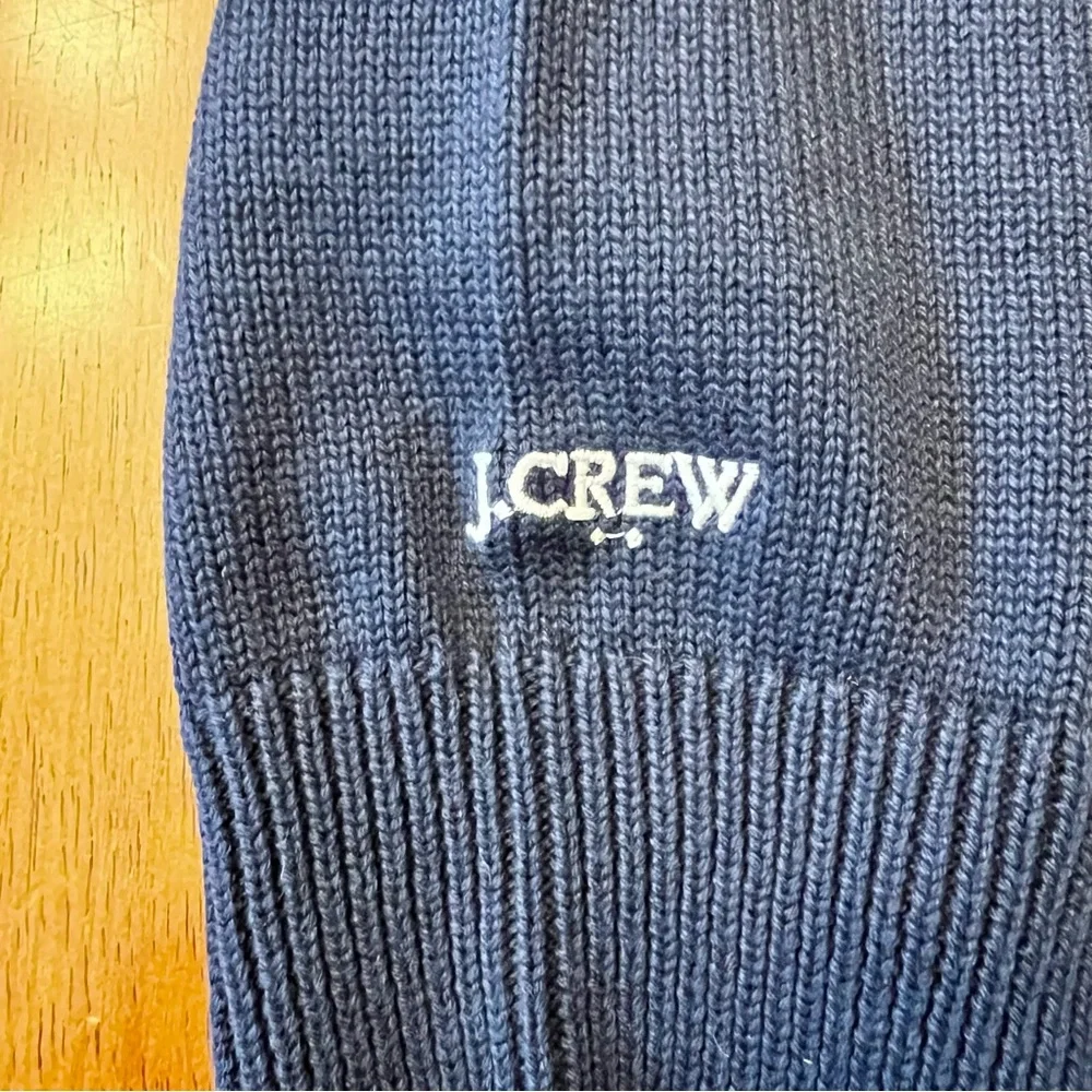 J. Crew Navy Blue Crewneck Sweater with 1983 Design - Picture 3 of 8